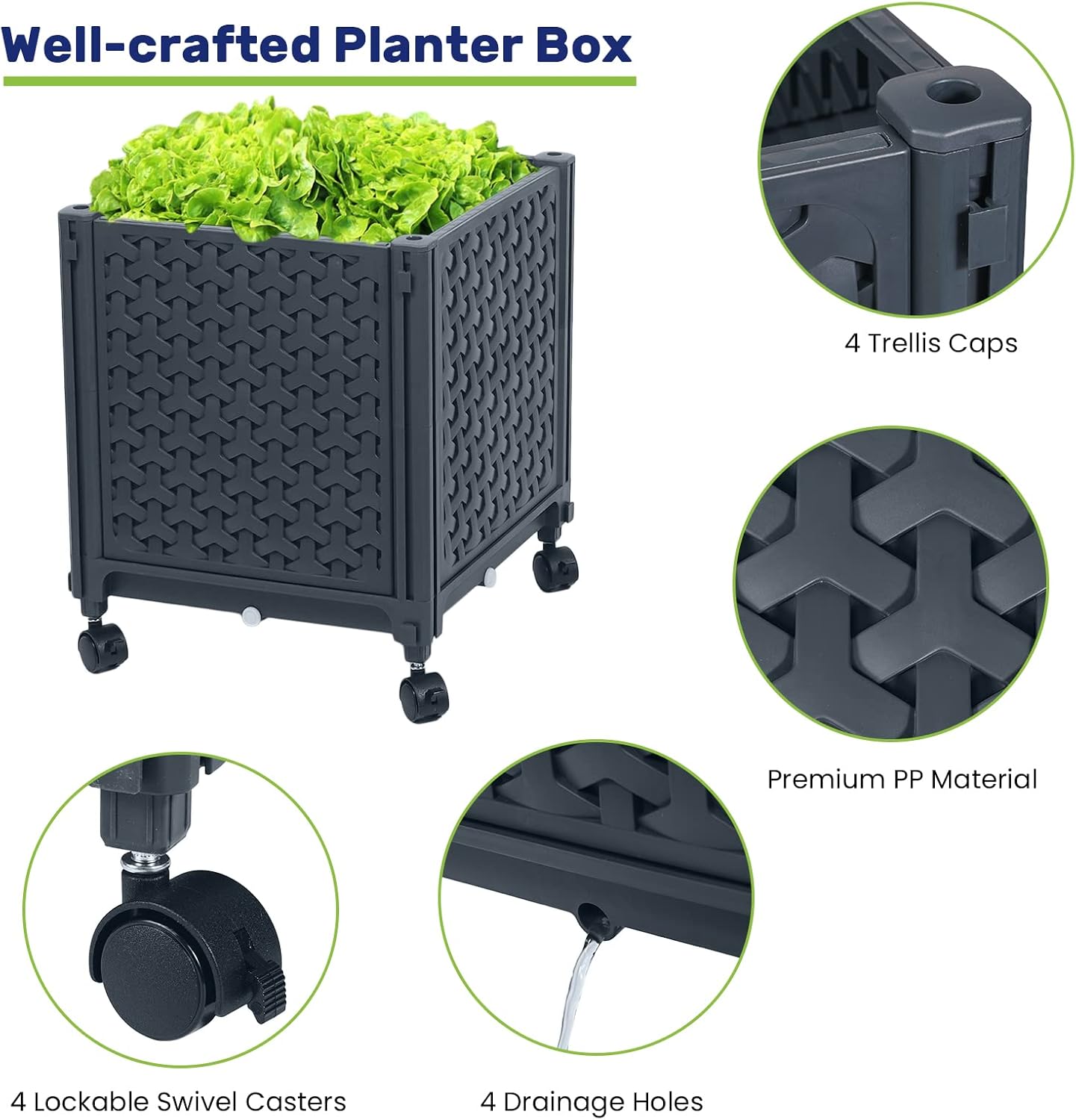 1000 Pcs Garden Bed Planter Box