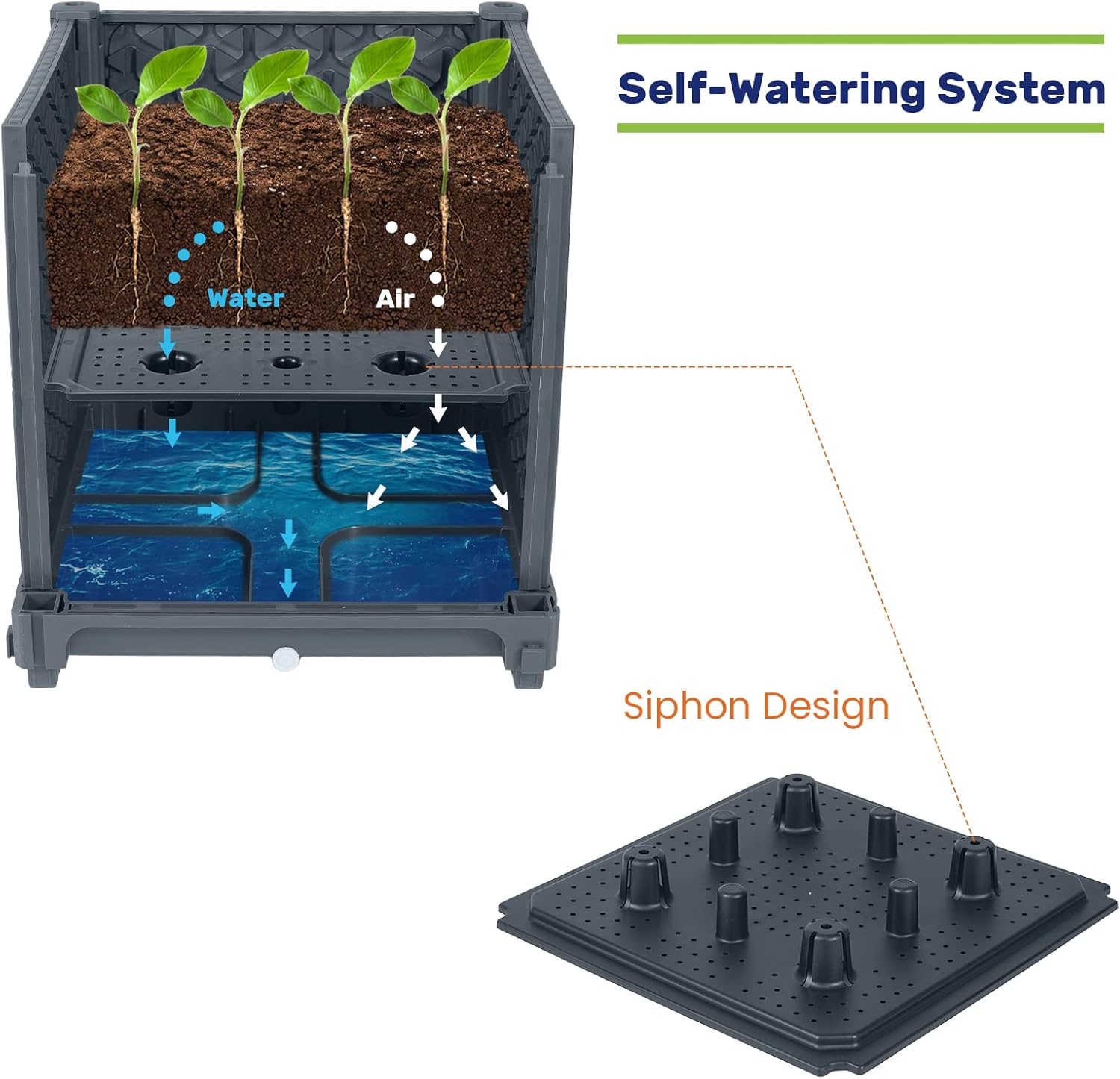 1000 Pcs Garden Bed Planter Box