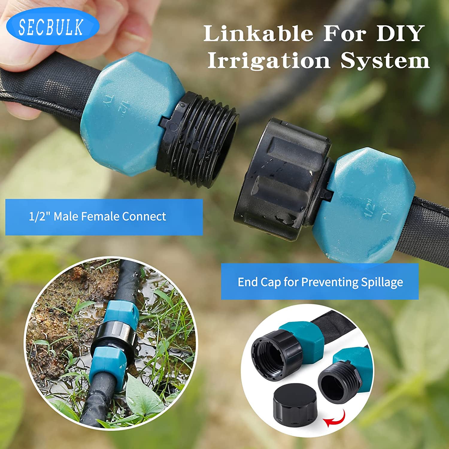 1000 Pcs Soaker Hose 50 ft for Garden